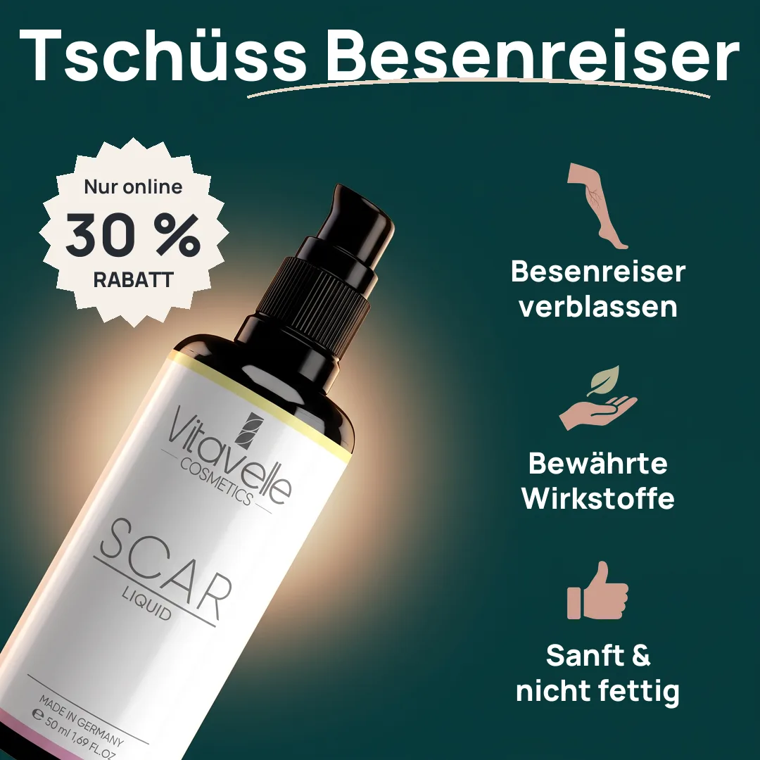 Tschüss Besenreiser: verblassen, bewährte Wirkstoffe, sanft und nicht fettig